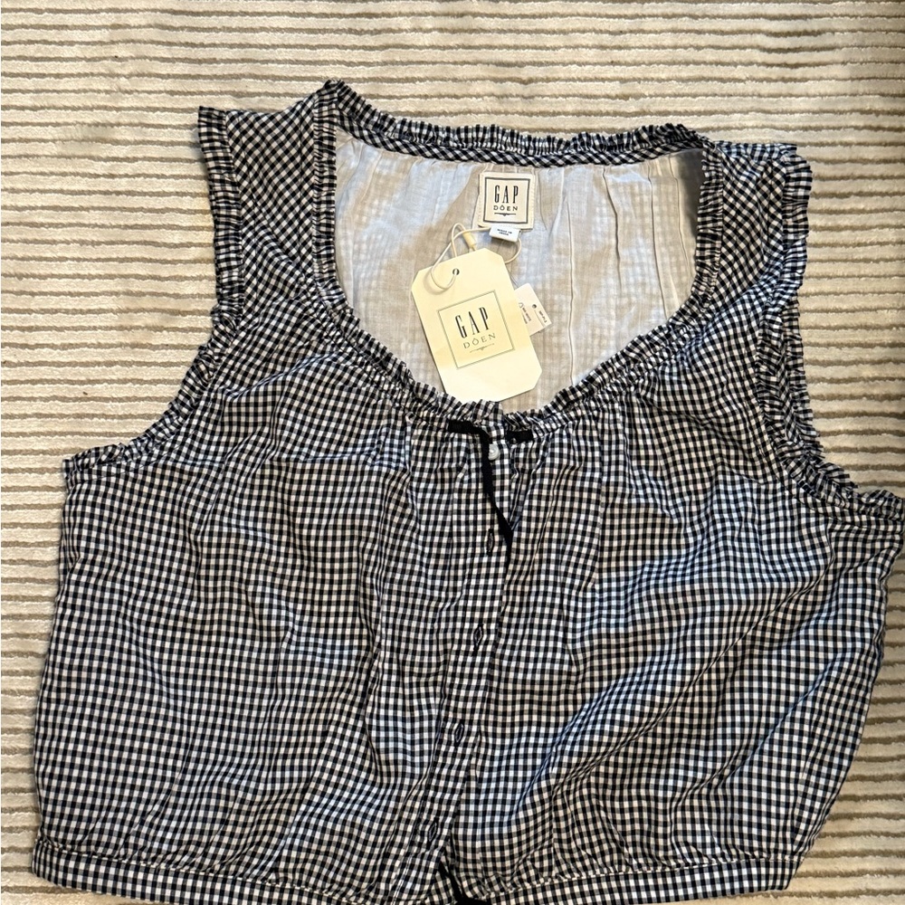 Doen x Gap traveler style gingham blouse